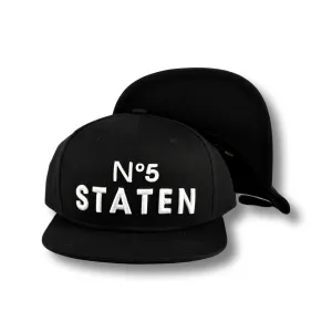 Staten No. 5 Snapback - (classic) Black White
