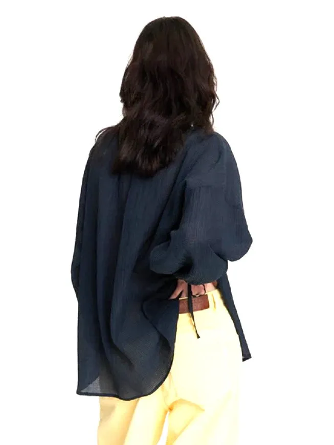 Stella Nova Shirt with Tiebow in Navy
