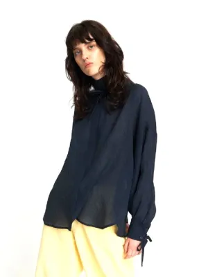 Stella Nova Shirt with Tiebow in Navy