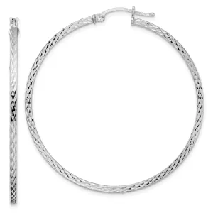 Sterling Silver D.C Square Tube Hoop Earrings