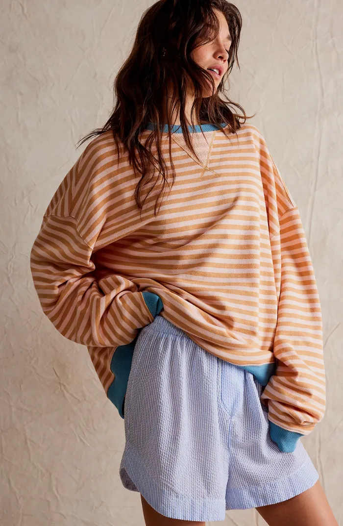 Striped Oversized Sweatshirt | Laid-Back Cool | Colorful & Comfy
