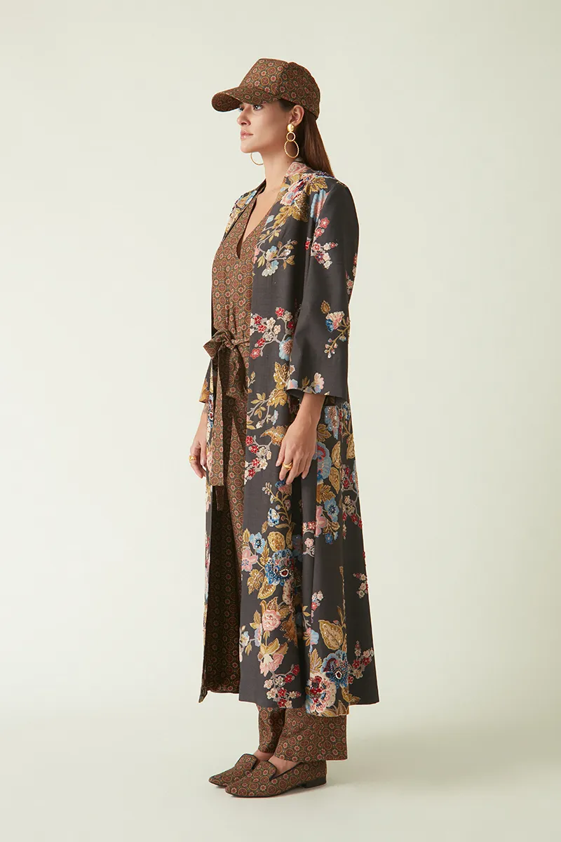 Summer Jacket Silk Printed-Fashion Edit Java 03A-7JV-12-Payal Pratap