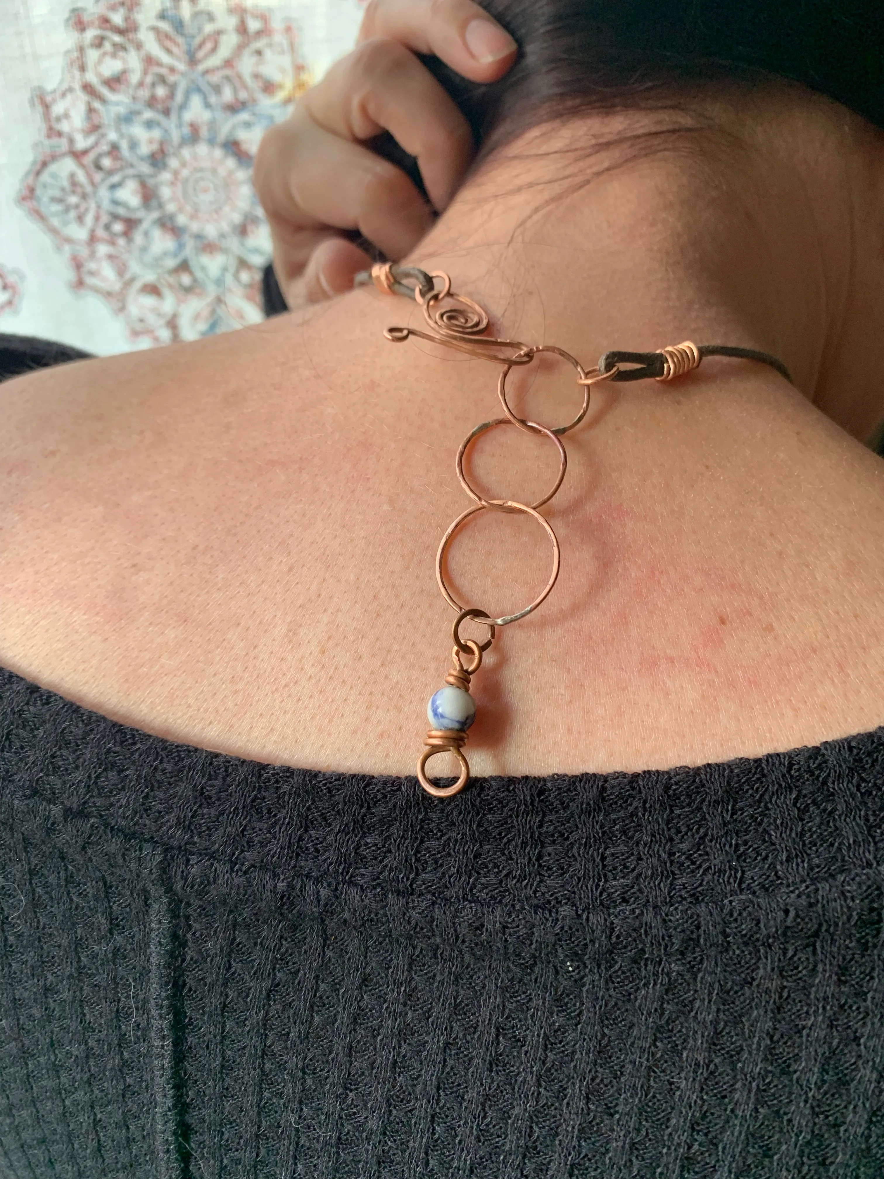 Sunlight Crystal Necklace | Handcrafted with Sodalite & Copper