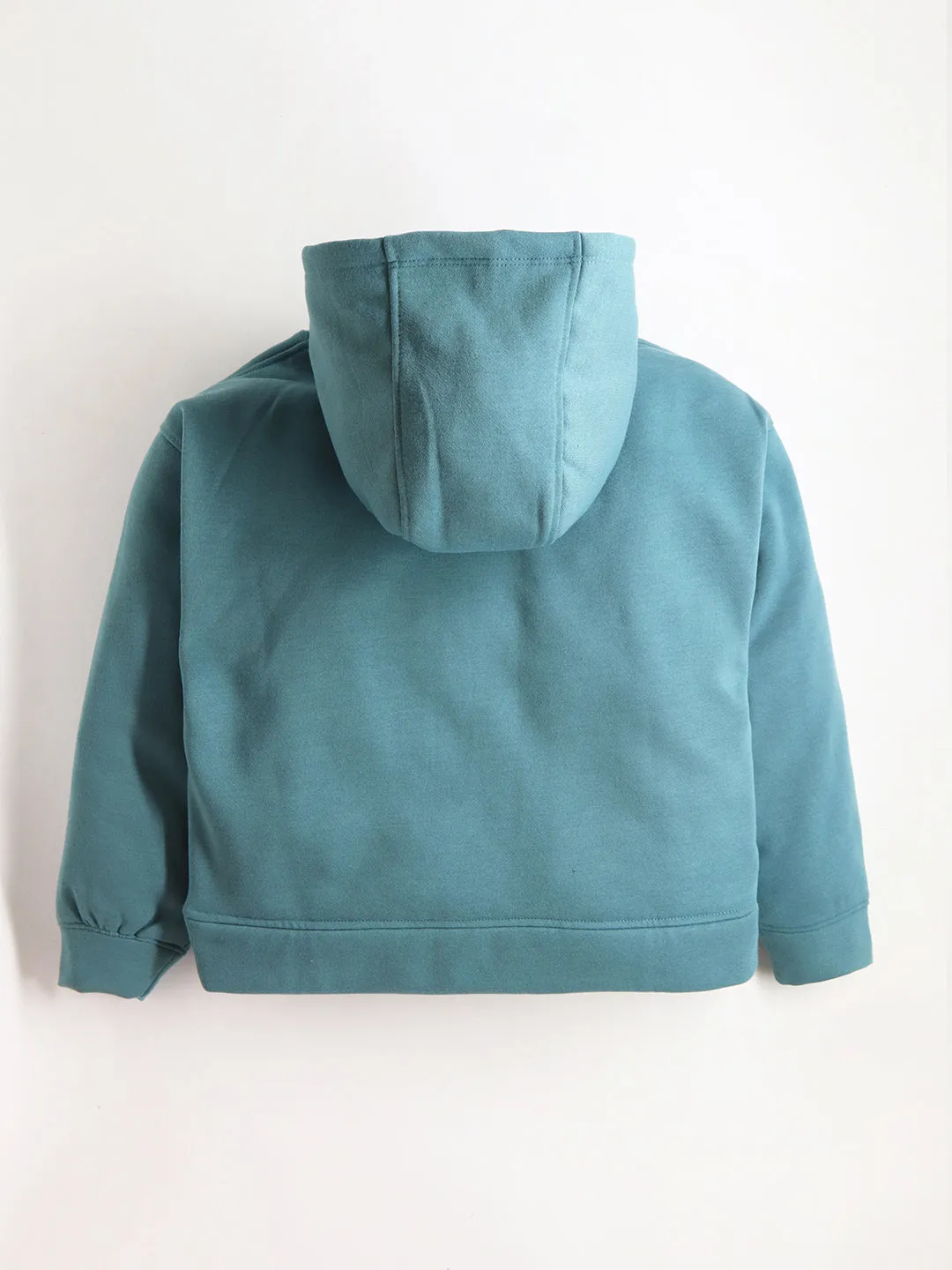 Teal Full Sleeve Hoodie For Kids