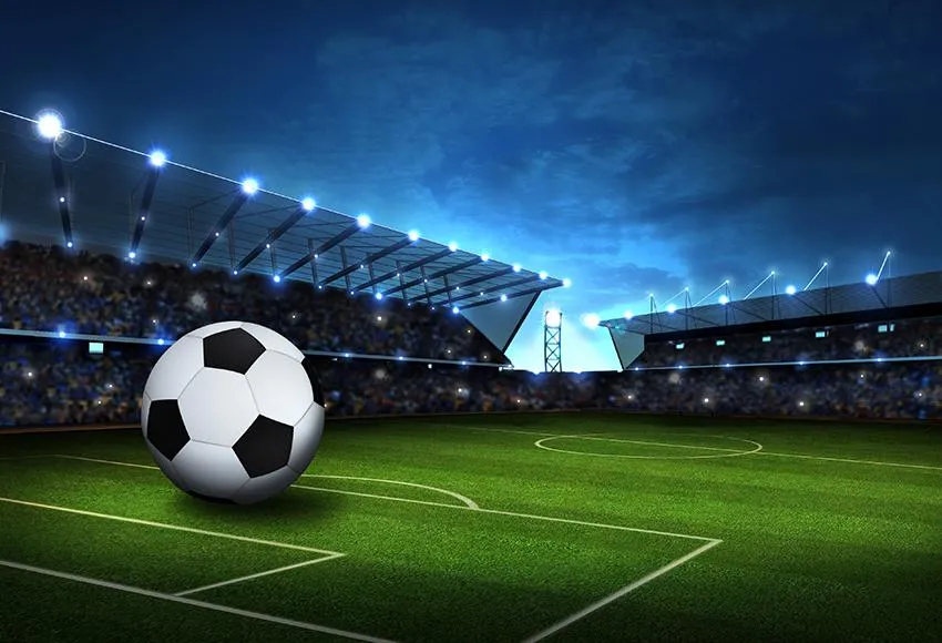 Terrain de football Spotlights Sports Photo Booth Toile de fond M088