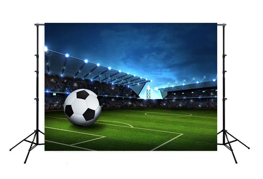 Terrain de football Spotlights Sports Photo Booth Toile de fond M088