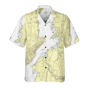 The Lake Champlain - Diamond Island Coconut Button Camp Shirt