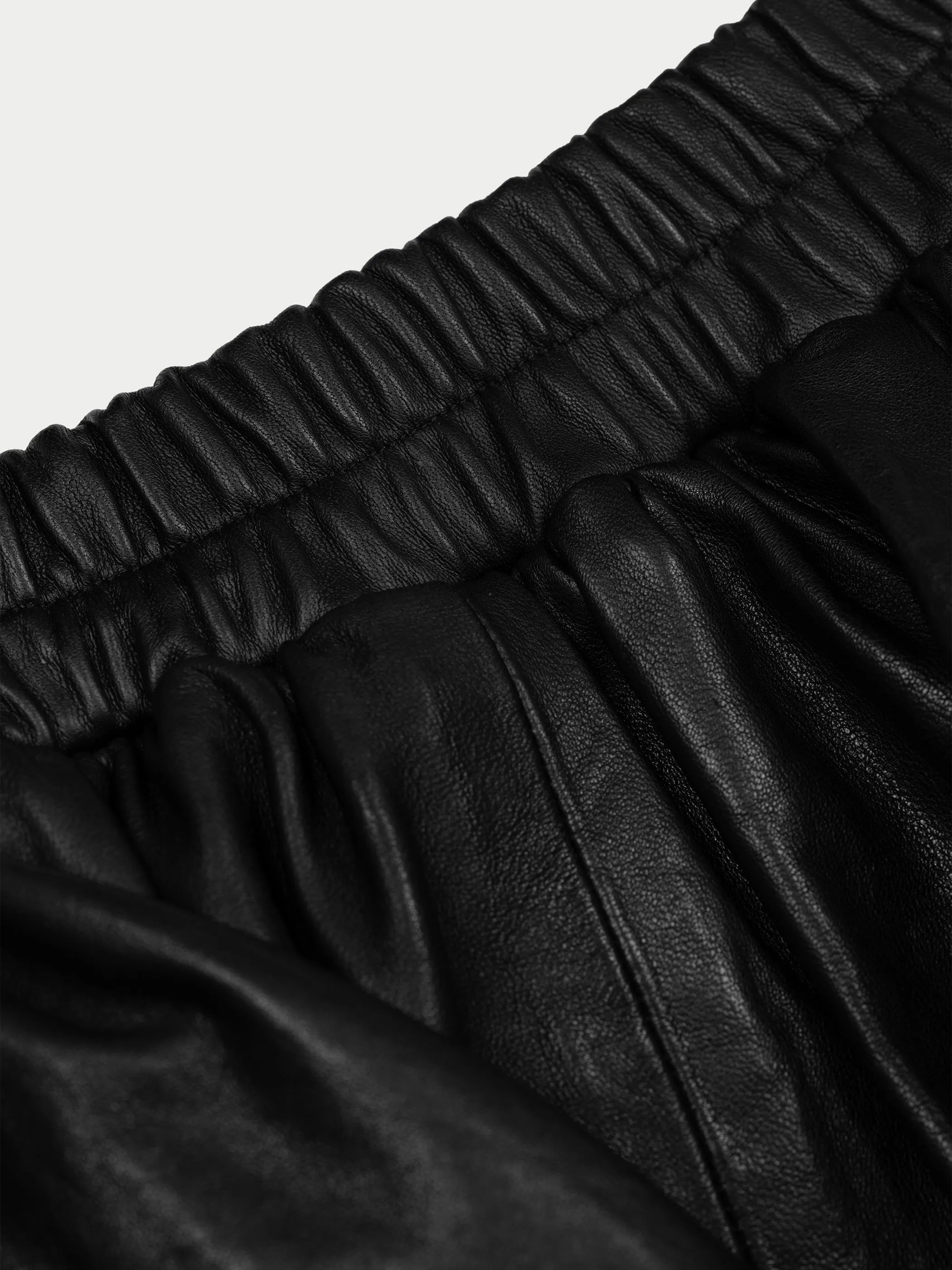 The Lina Mini Circle Skirt in Leather