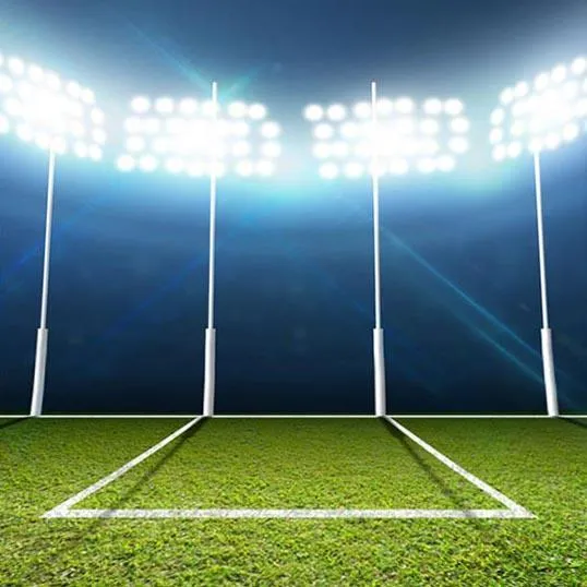 Toile de fond de sport terrain de football stade lumières  G-380