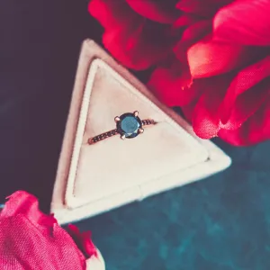 Top-Selling Classic Vena Amoris Engagement Ring IMPERATRIX SETTING - Black Diamond Engagement Ring in 18k Gold  Ready to Ship