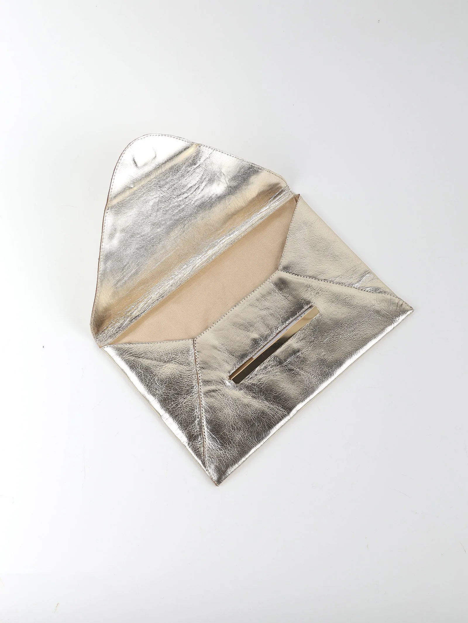 Uma Leather Envelope Clutch