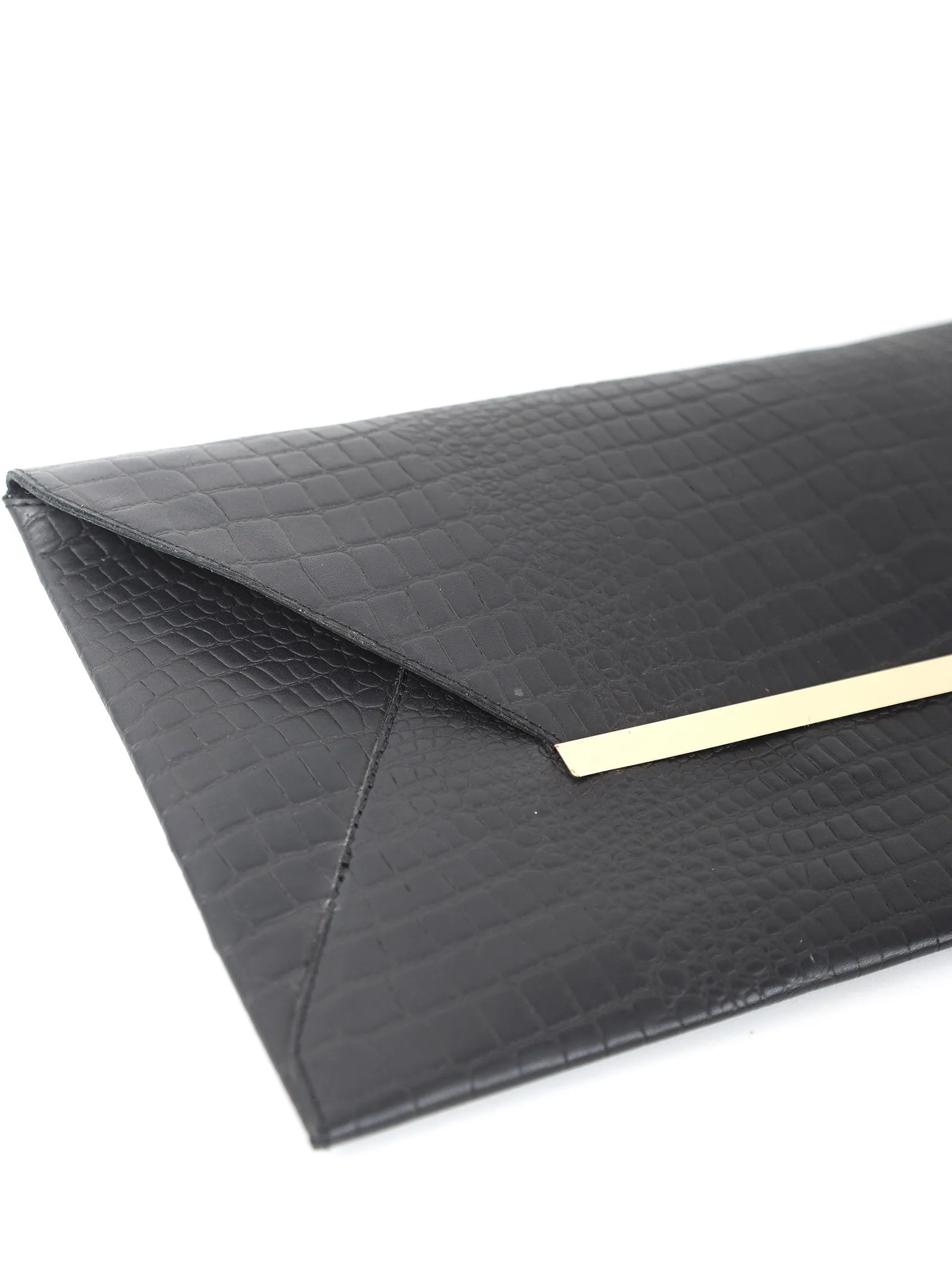 Uma Leather Envelope Clutch