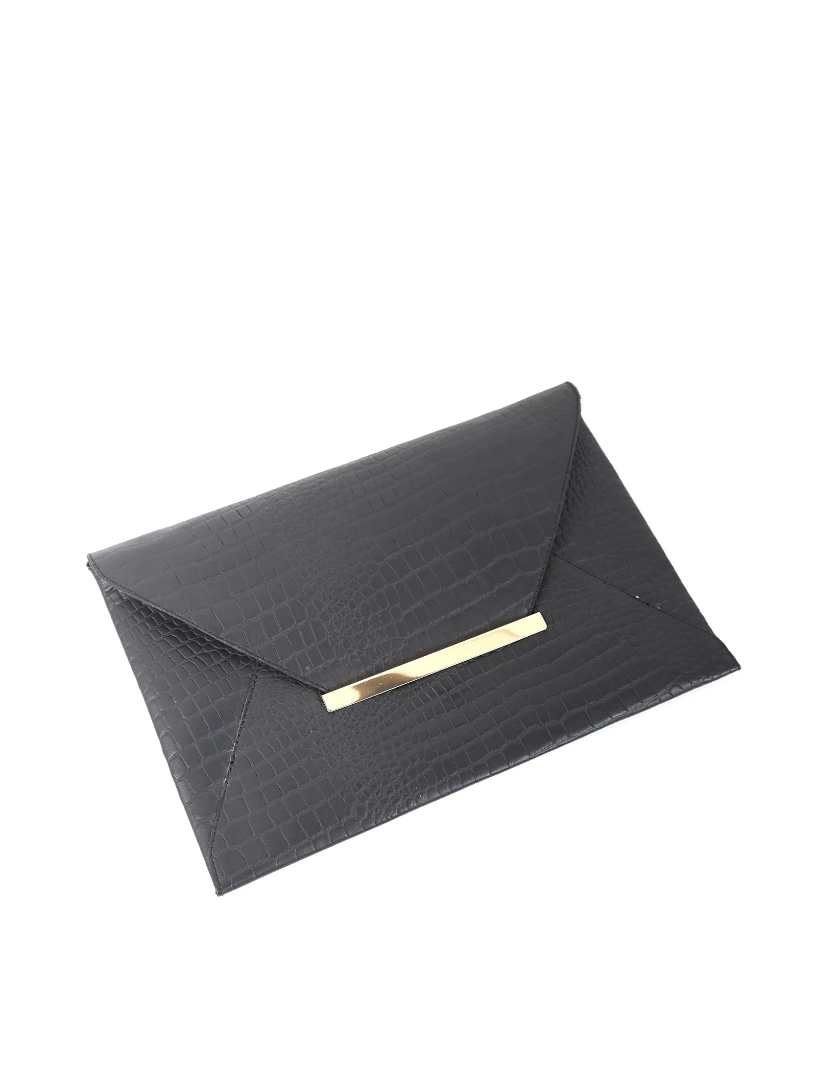 Uma Leather Envelope Clutch