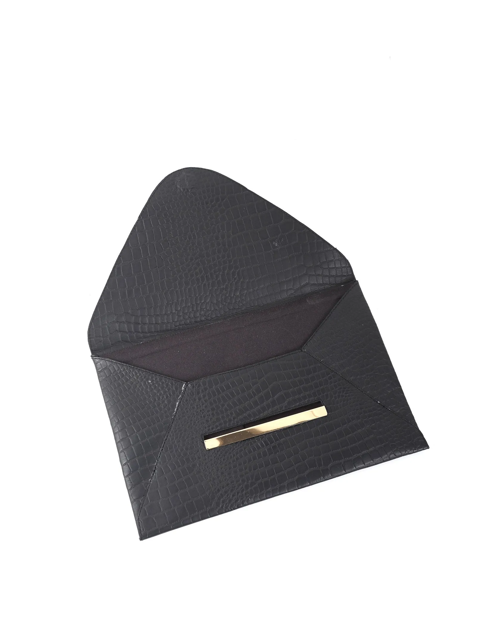 Uma Leather Envelope Clutch