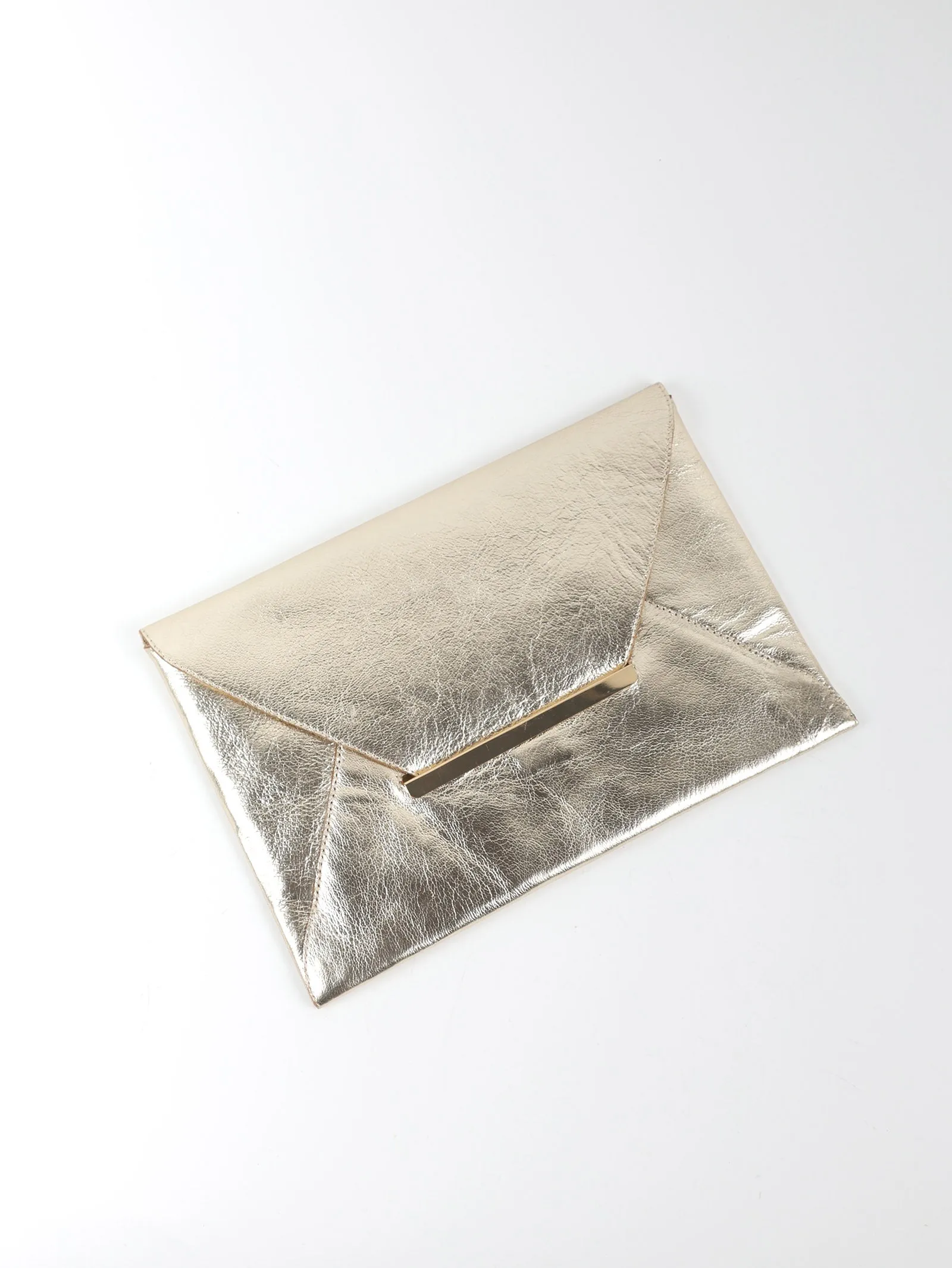 Uma Leather Envelope Clutch