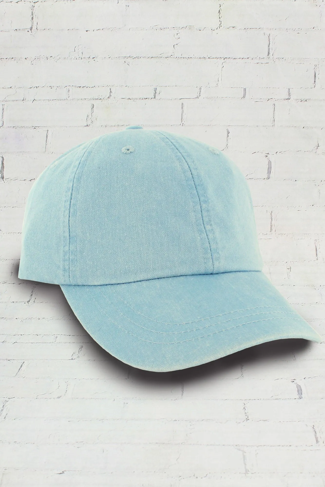 Washed Light Blue Baseball Cap