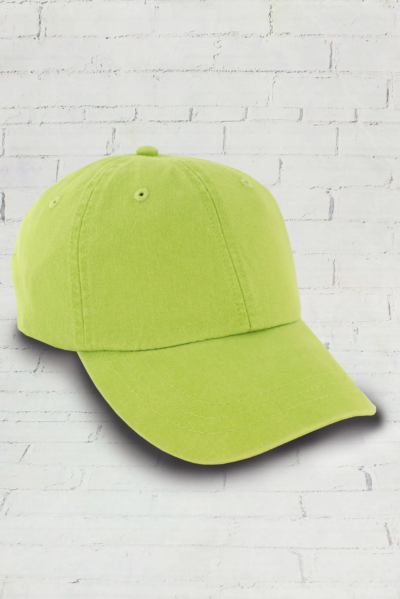 Washed Lime Baseball Cap