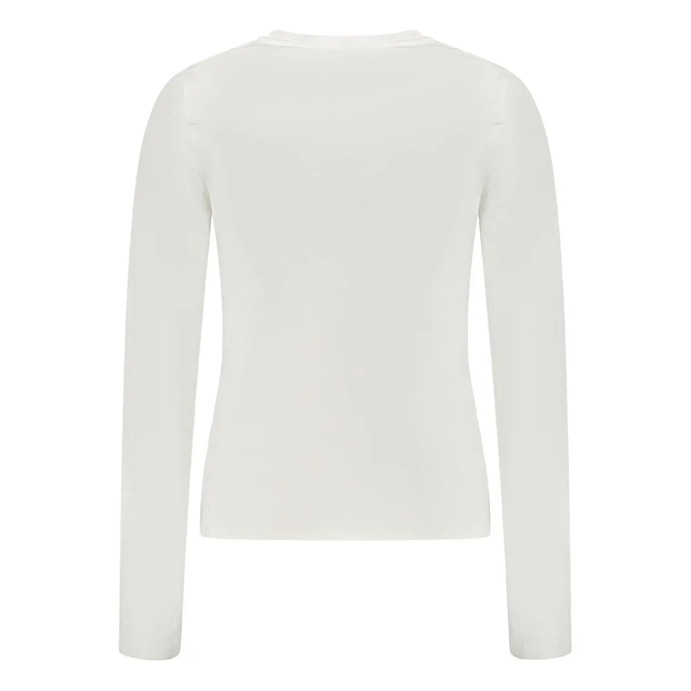White Cotton Women T-Shirt