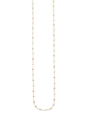 White Enamel Bead Necklace by Hayley K.S. Fine