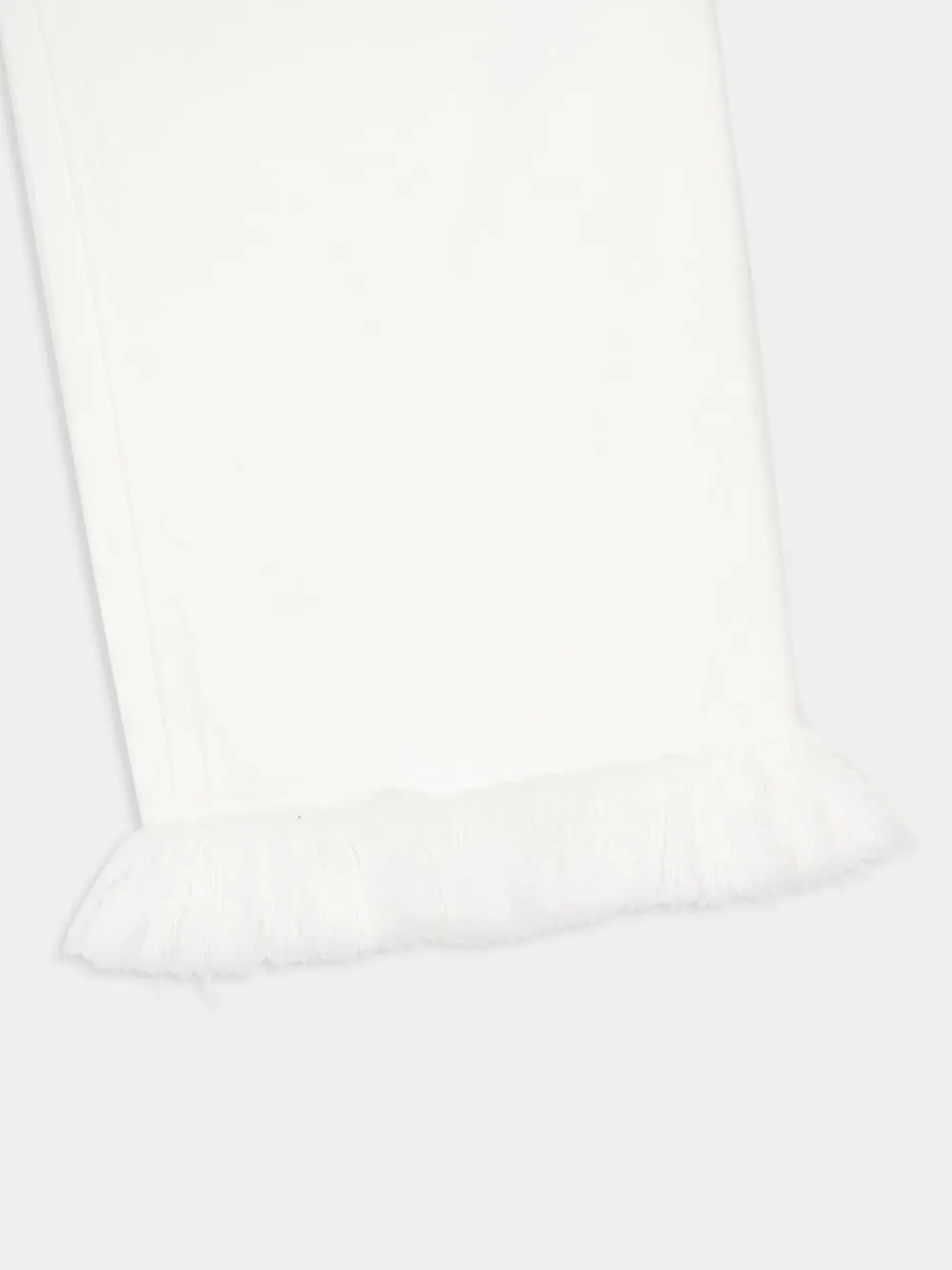 White Fringe Detail Jeans