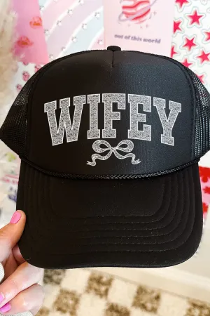 White Lace Wifey Otto Black Foam Front Trucker Hat