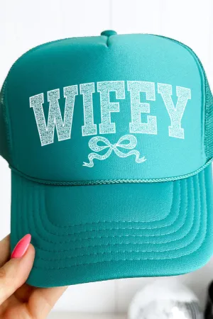 White Lace Wifey Otto Jade Foam Front Trucker Hat