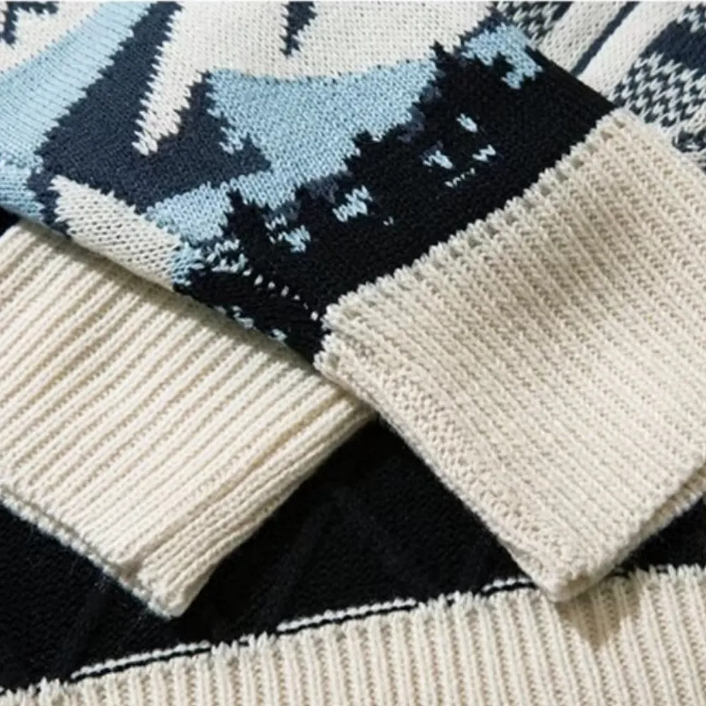 Women's Classic Geometric Panel Christmas Sweater