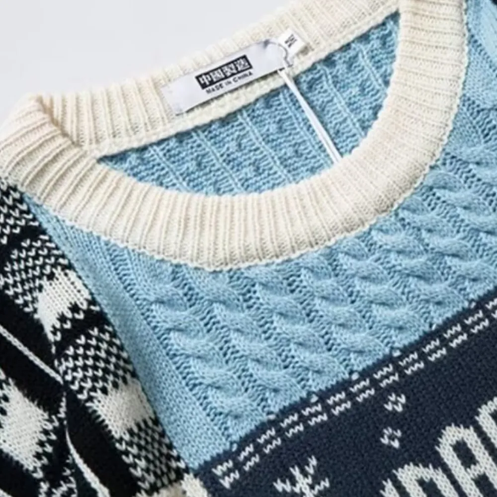 Women's Classic Geometric Panel Christmas Sweater