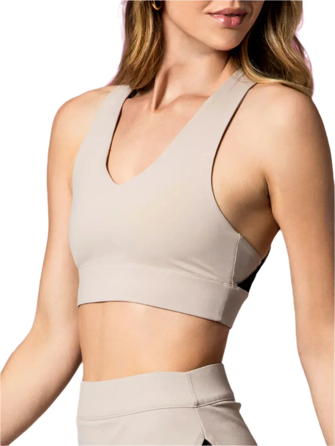 WOMEN'S PB5-STAR X-OVER BACK SPORTS BRA | SOFT CLAY