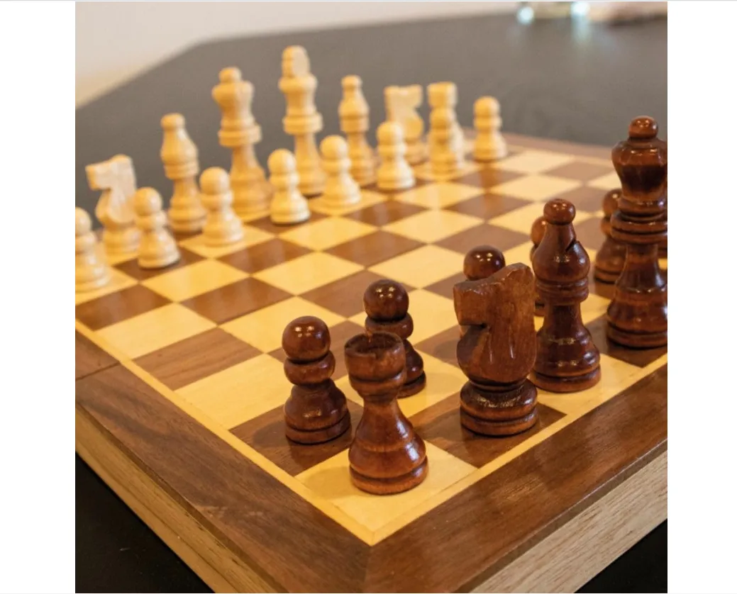 Wooden Foldable: Chess/Checkers/Backgammon 30cm