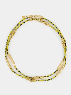 Yellow Lima Alpaca Long Necklace