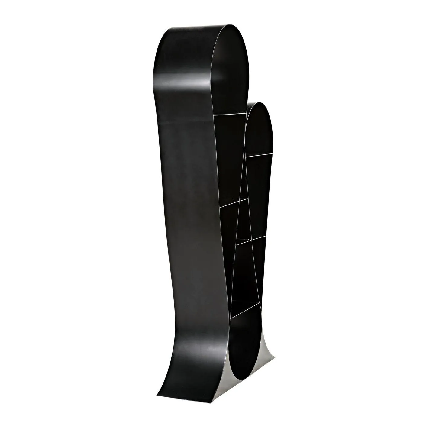 Zaha Bookcase, Black Metal