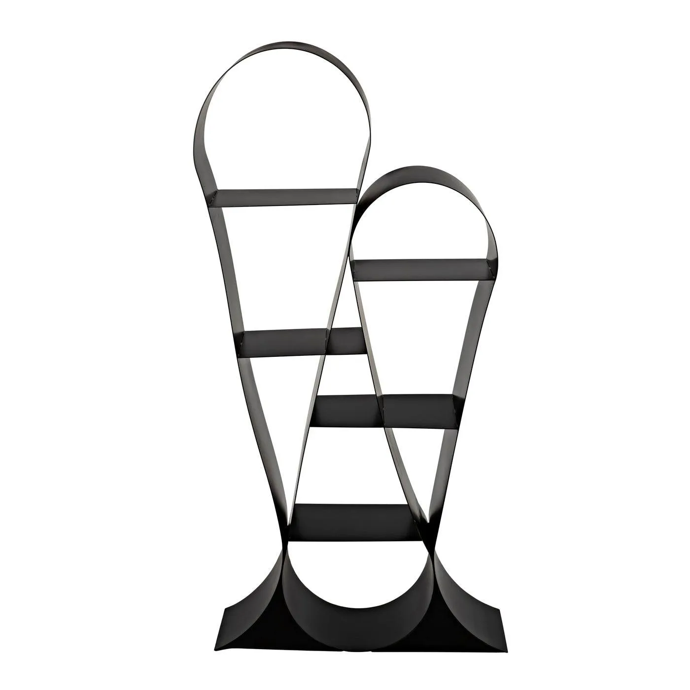 Zaha Bookcase, Black Metal