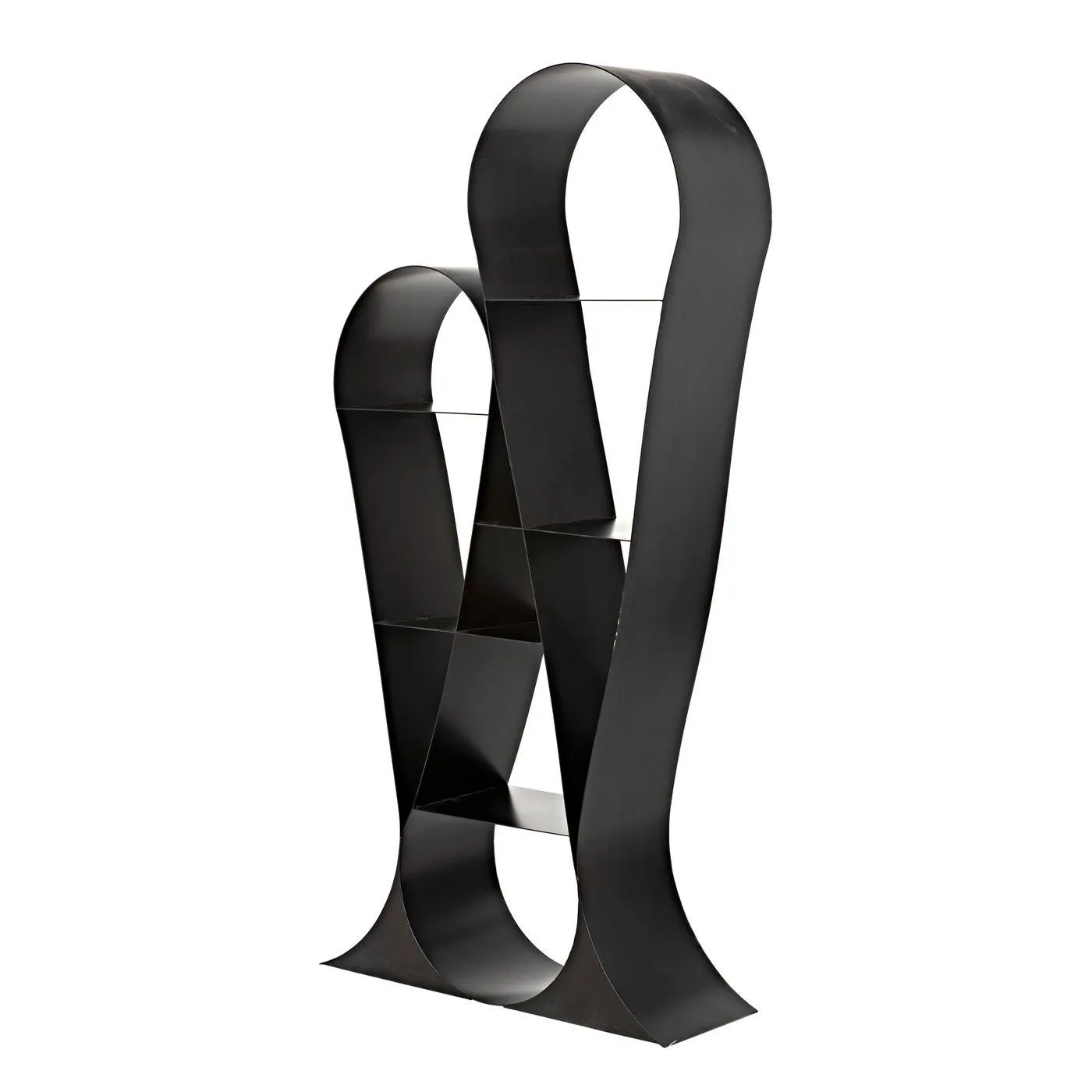 Zaha Bookcase, Black Metal