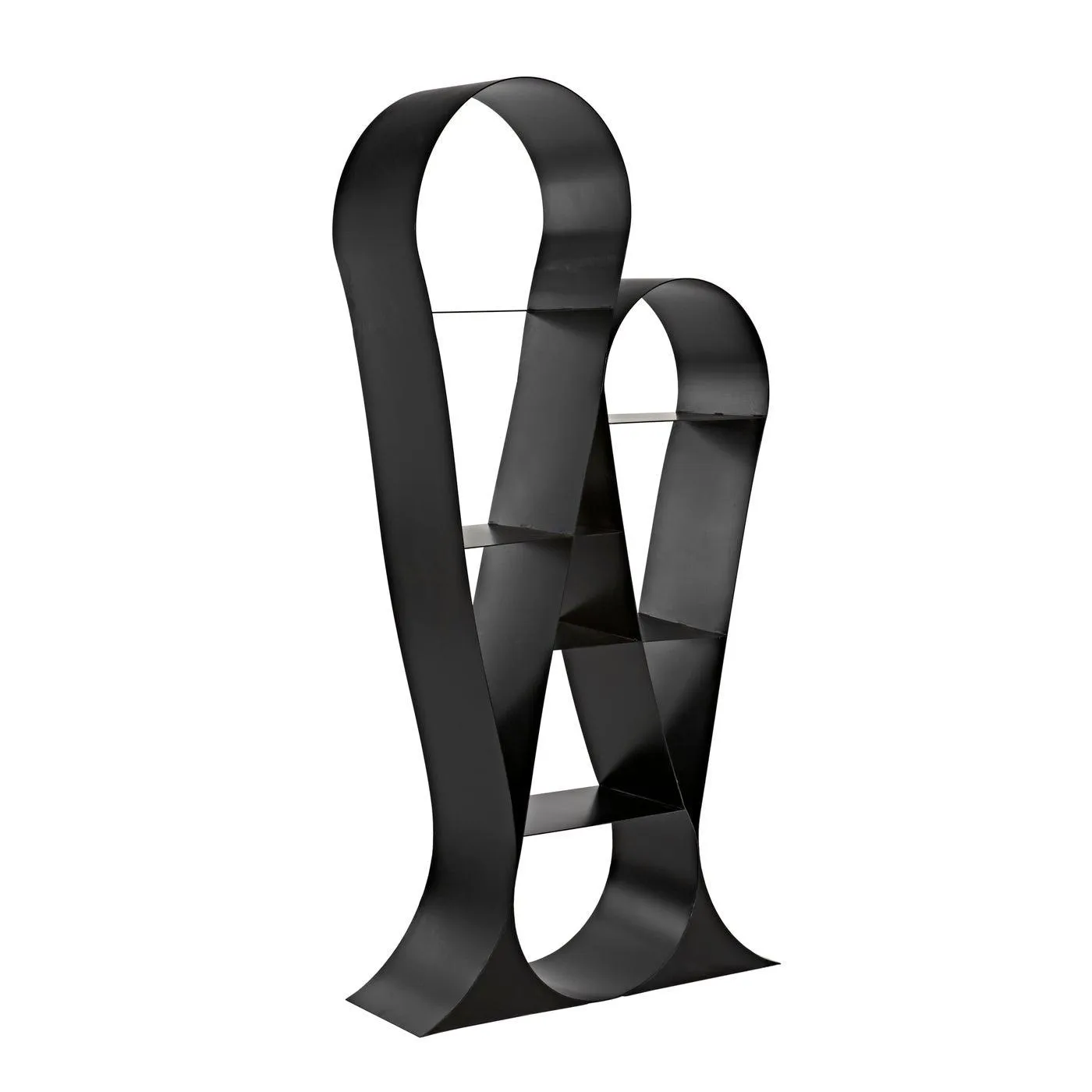Zaha Bookcase, Black Metal