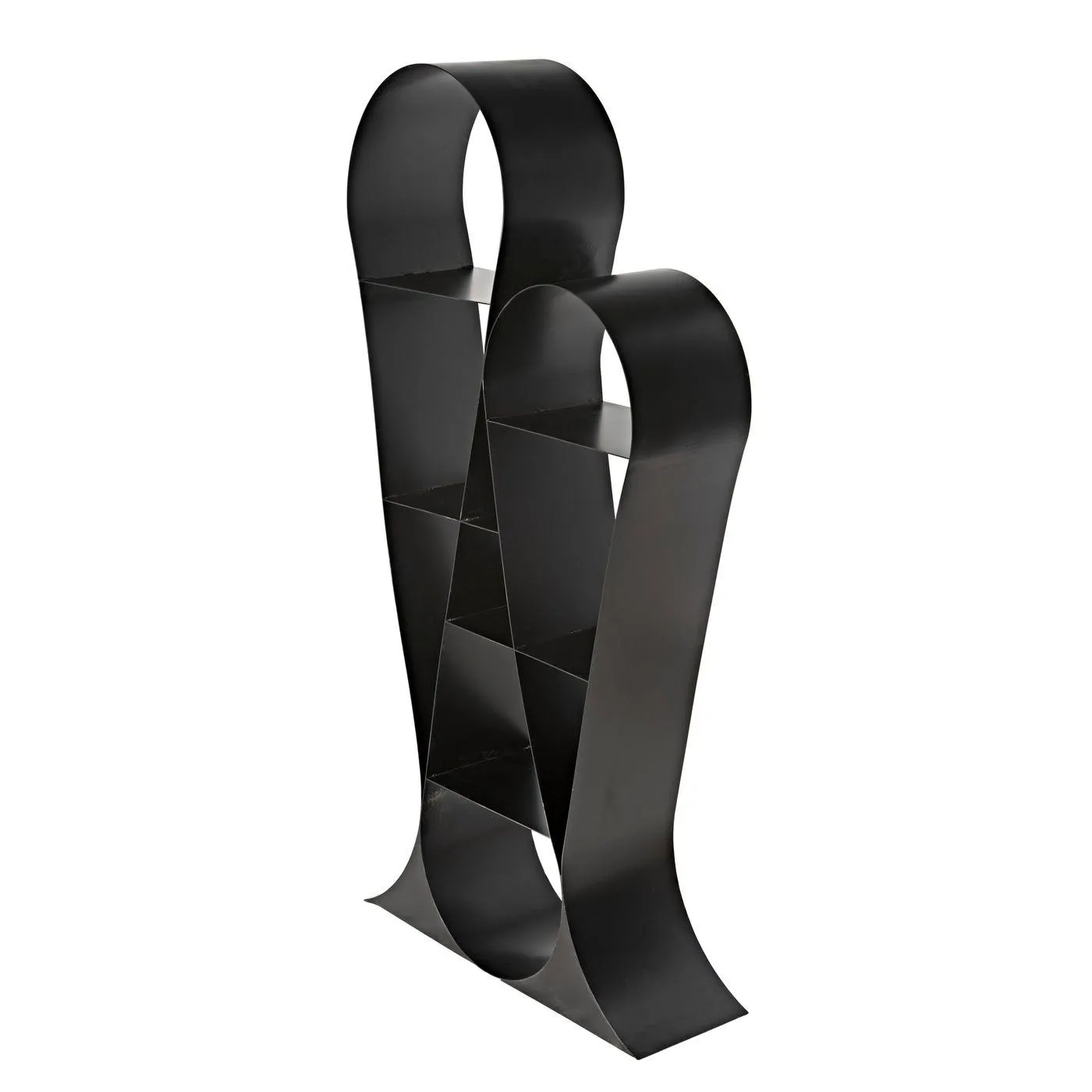 Zaha Bookcase, Black Metal