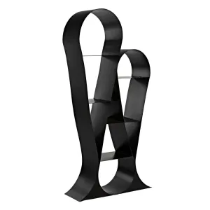 Zaha Bookcase, Black Metal