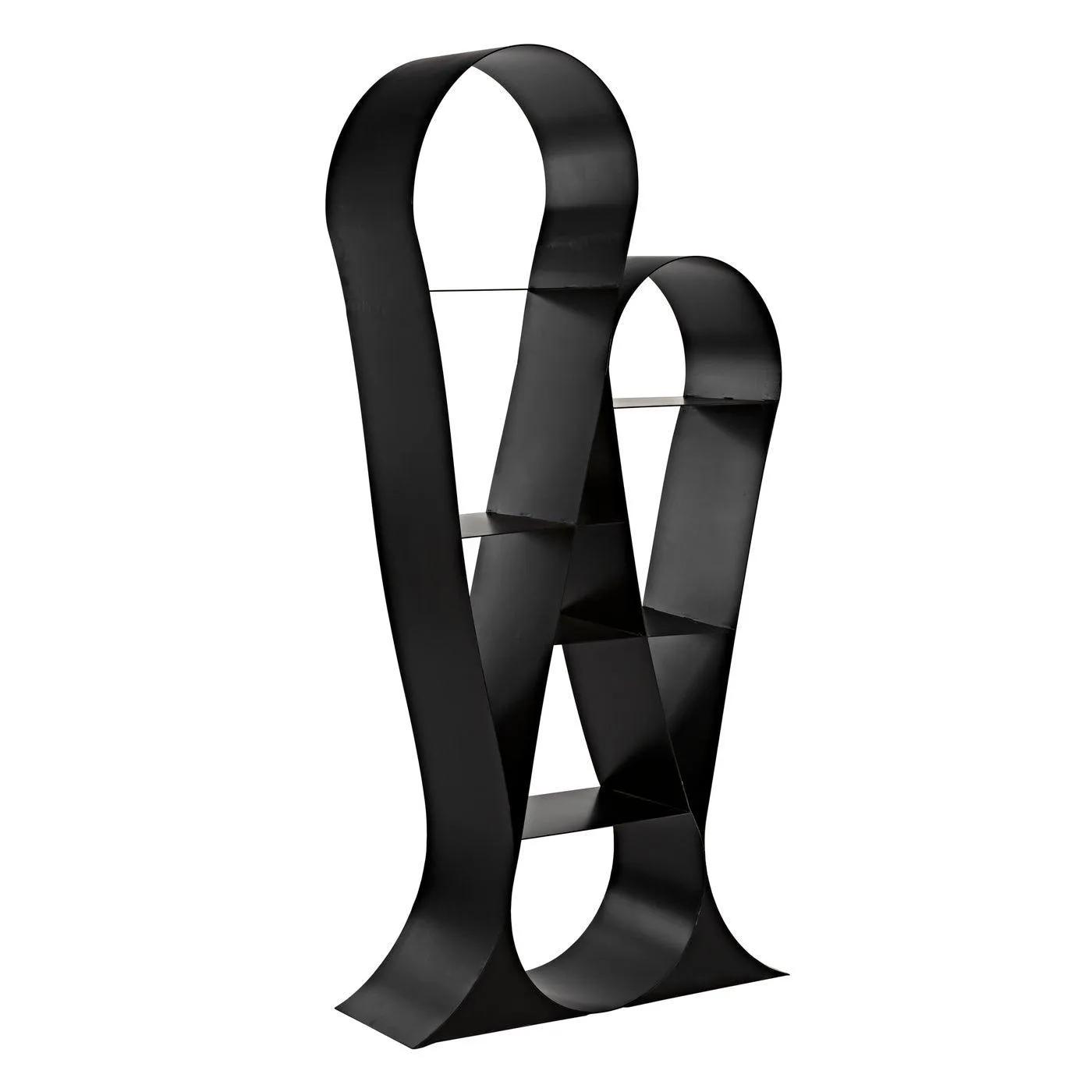 Zaha Bookcase, Black Metal