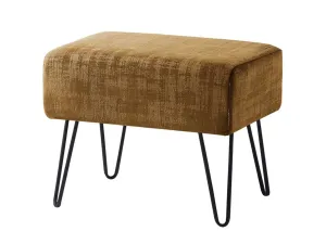 ZOE VELVET OTTOMAN - COPPER