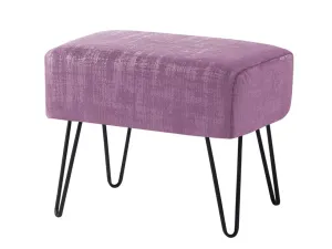 ZOE VELVET OTTOMAN - MAUVE